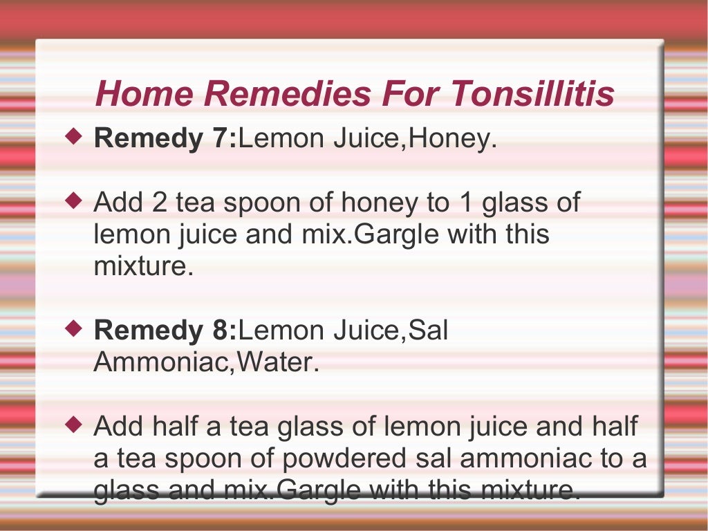 Home Remedies for Tonsillitis