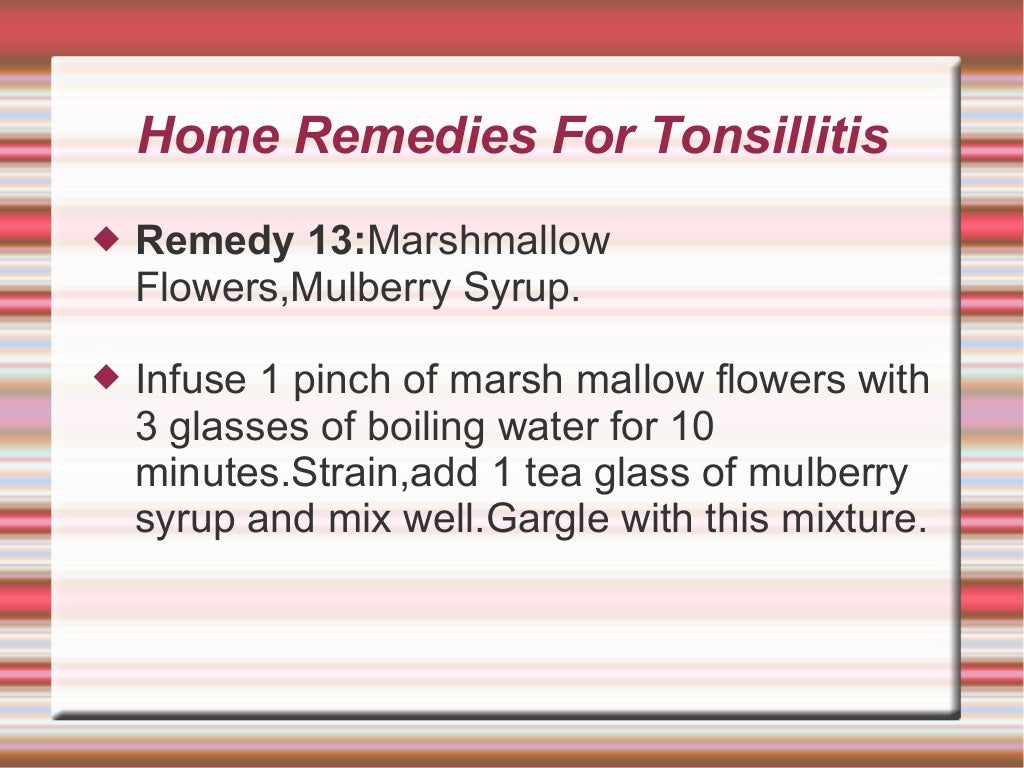 Home Remedies for Tonsillitis