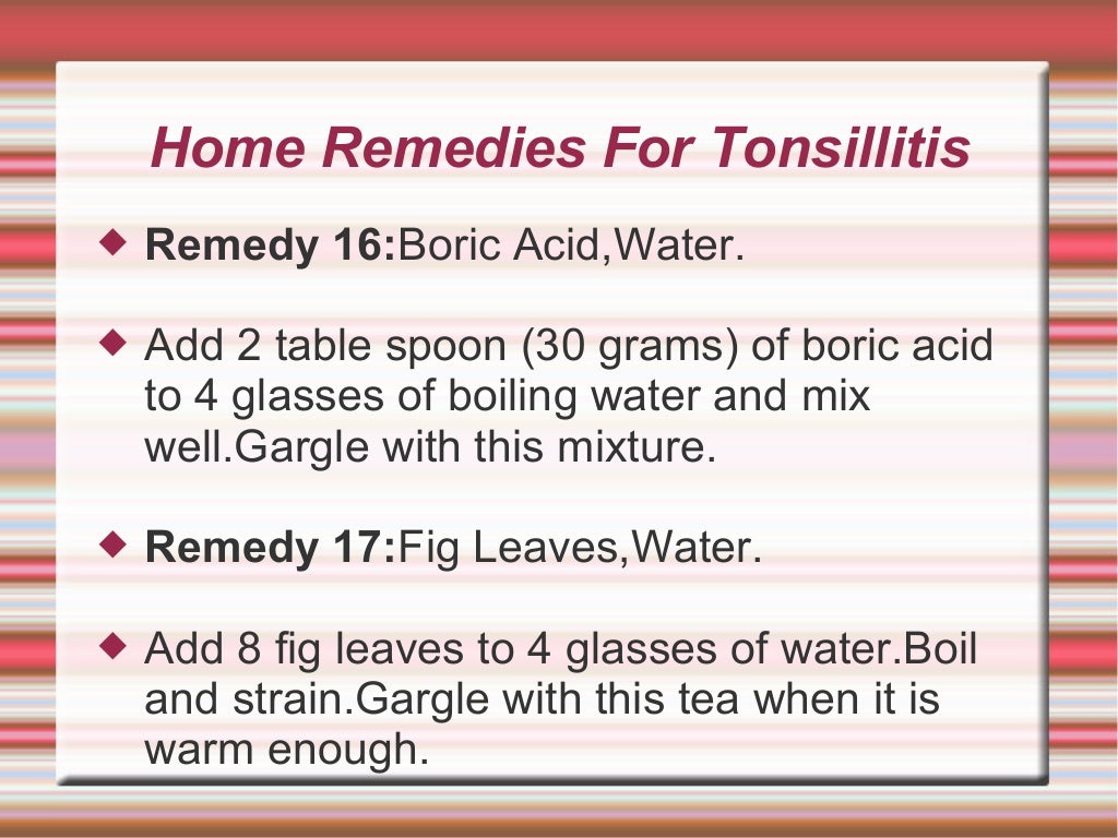 Home Remedies for Tonsillitis