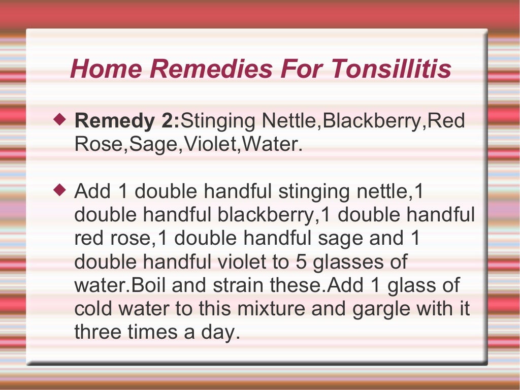 Home Remedies for Tonsillitis