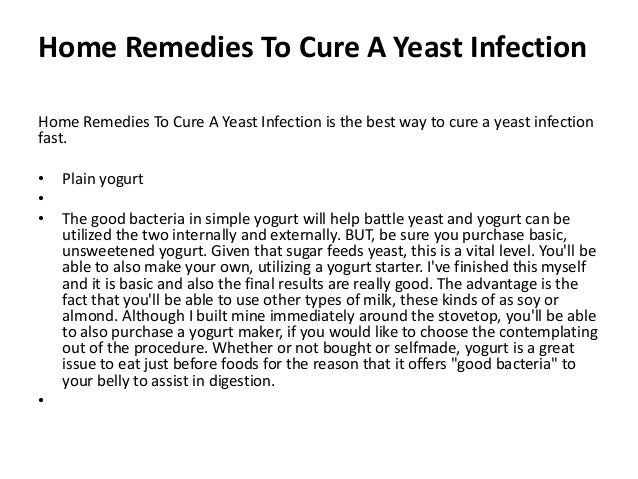 how to cure yeast infection at home