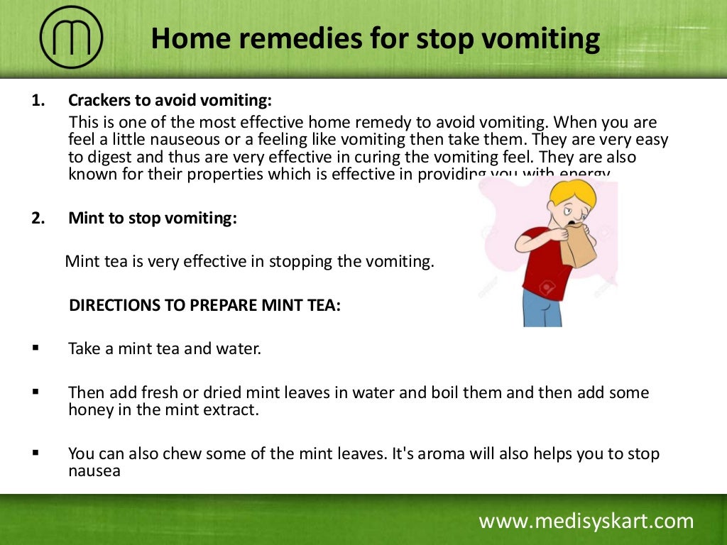 Home Remedies to Stop Vomiting
