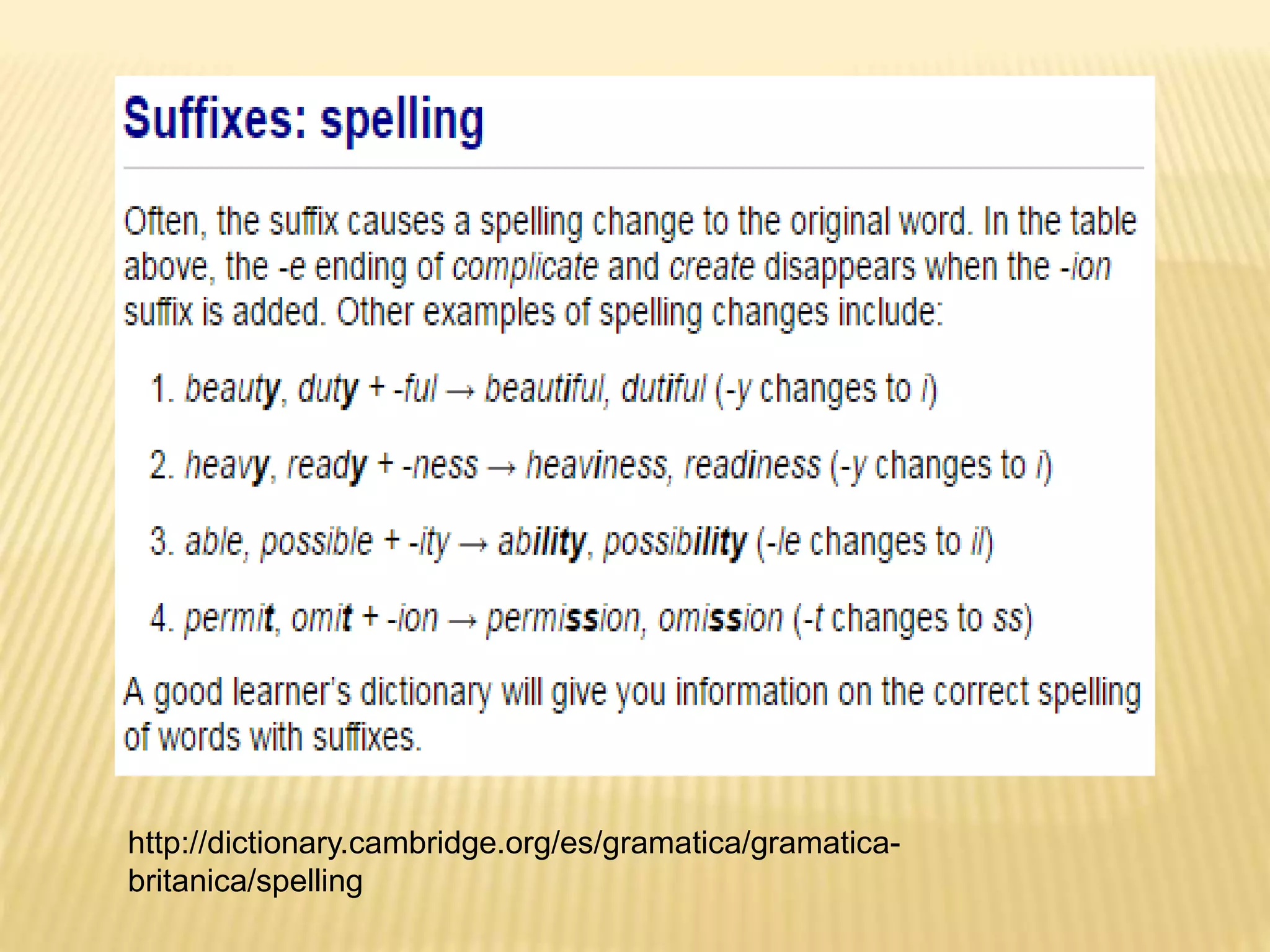 prefijos y sufijos en inglés | PPT