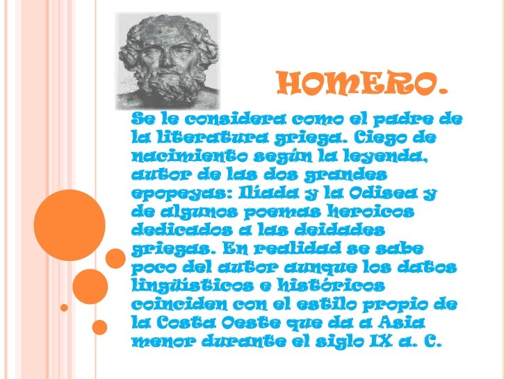 Homero y sus obras literarias