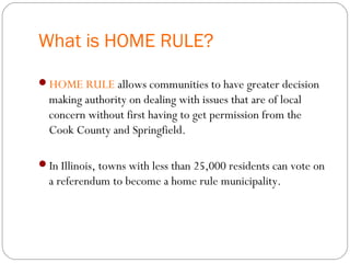Homw Rule Home Rule: The Case for Blue Island | PPT