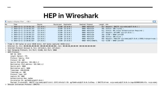HEP in Wireshark
 