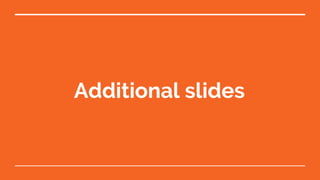 Additional slides
 