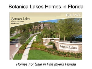 Botanica Lakes Homes in Florida Homes For Sale in Fort Myers Florida 