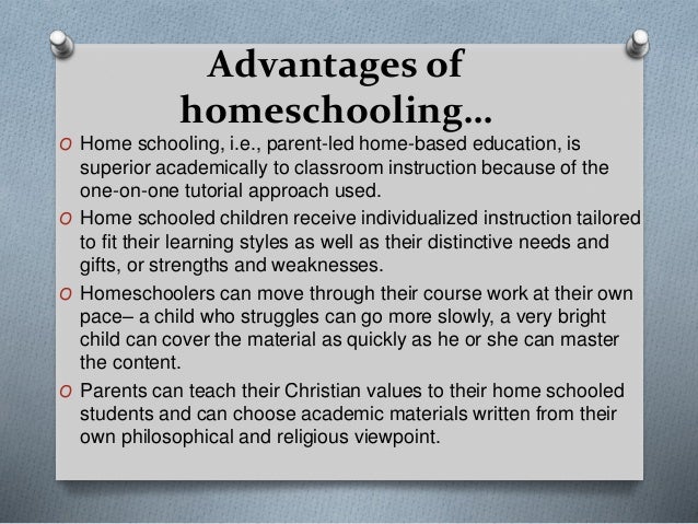 Homeschooling essay