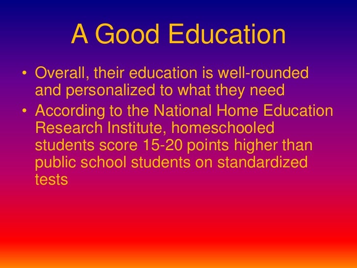 Research paper on homeschooling vs public schools