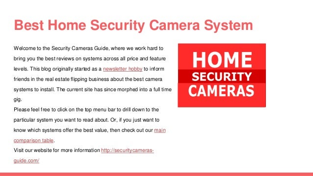 Home Security Camera Comparison Chart