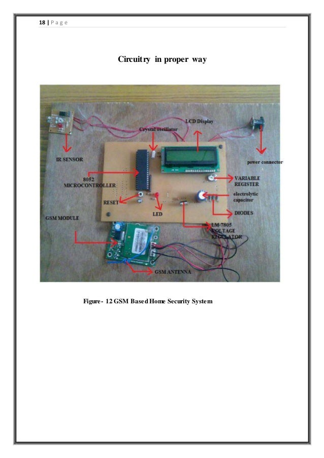 Gsm based home security system project report Gsm based home security system project report