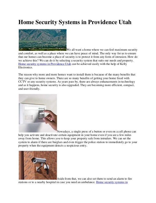 Home Security Systems In Providence Utah