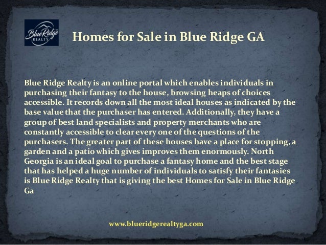 Houses For Sale In Blue Ridge Ga Blue Ridge Realty Inc