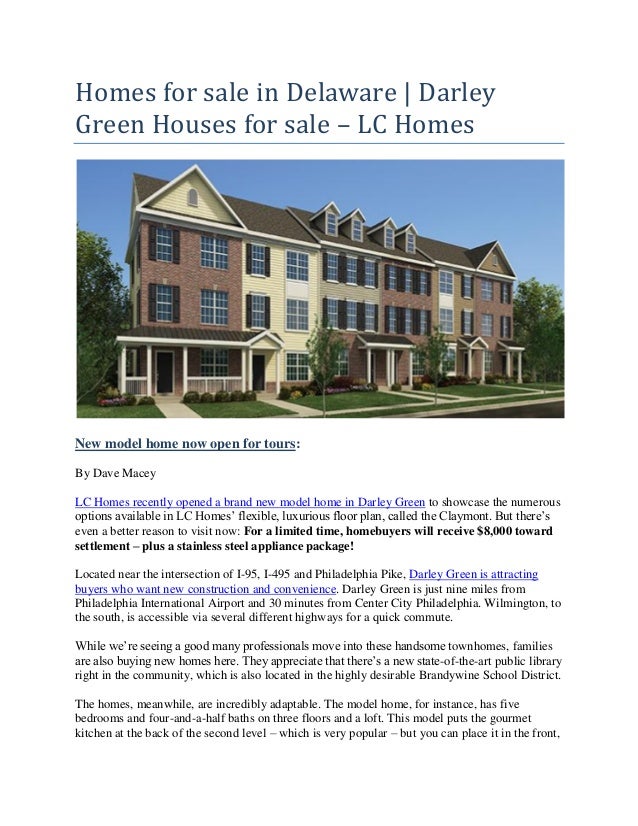 Homes for sale in Delaware Darley Green Houses for sale LC Homes