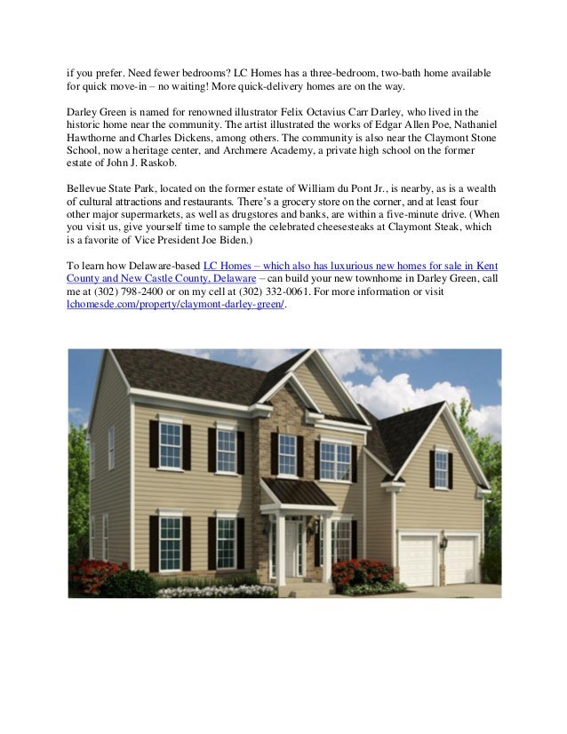 Homes for sale in Delaware Darley Green Houses for sale LC Homes