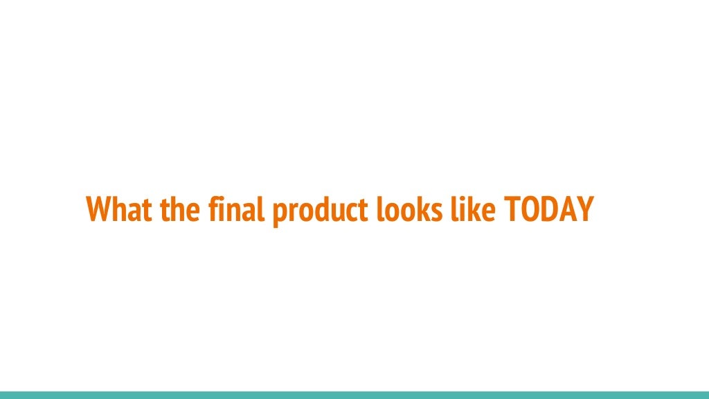 What the final product looks