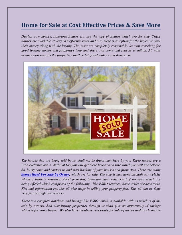 Homes Listed For Sale By Owner Listing A Home For Sale By Owner F