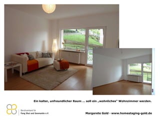 Ein kalter, unfreundlicher Raum … soll ein „wohnliches“ Wohnzimmer werden. 