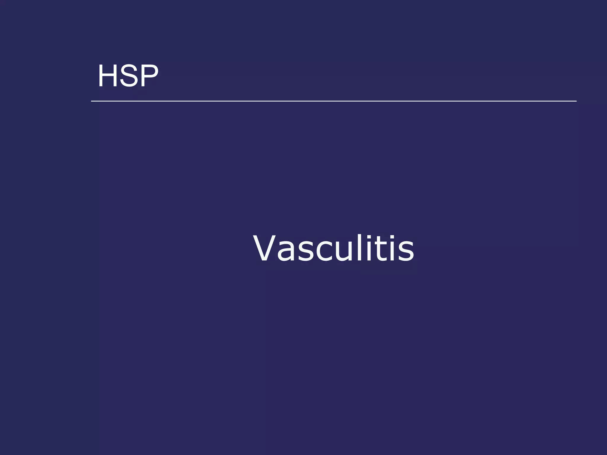 HSP Vasculitis 
