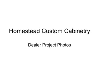 Homestead Custom Cabinetry Dealer Project Photos 