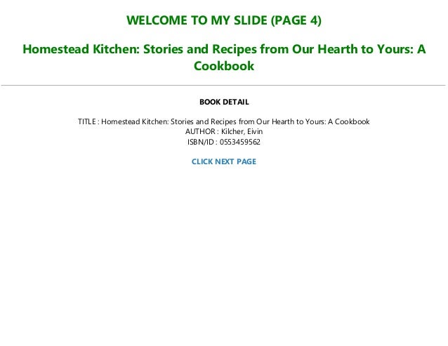 P D F Download Homestead Kitchen Stories And Recipes From Our Hear