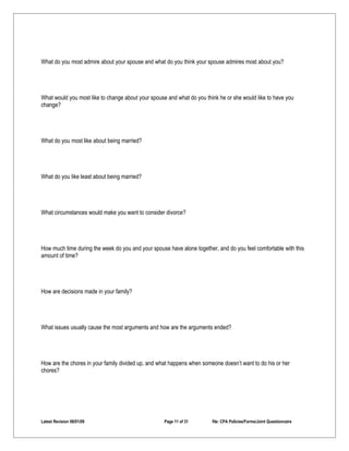 Spouse Questionnaire Home Study Questionnaire Joint | DOC
