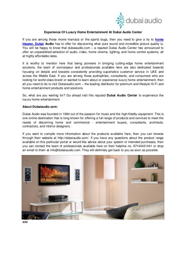 Home theater dubai