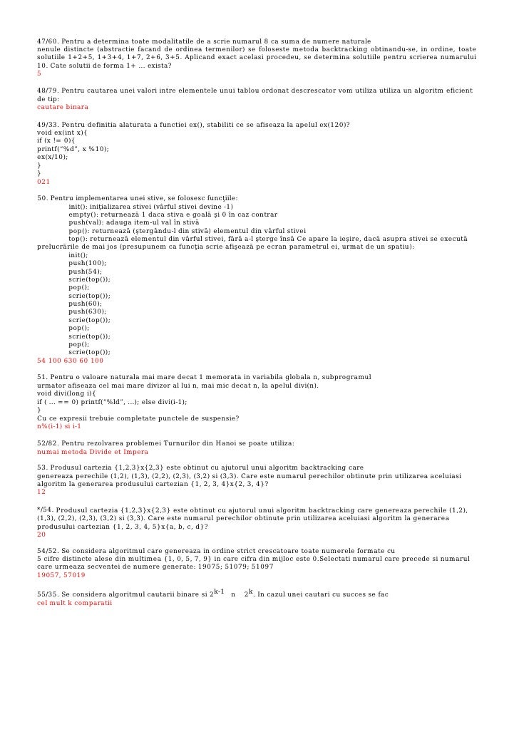 Lucrare pentru atestarea competentelor profesionale la informatica
