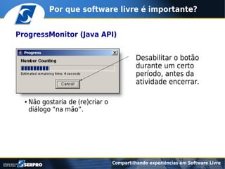 Compartilhando experiências em software livre