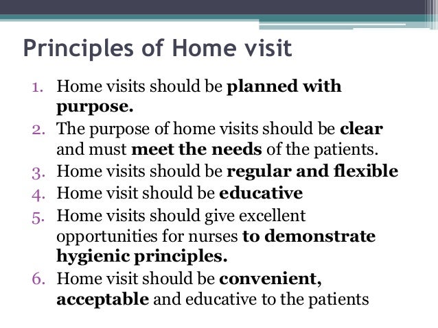 principles of home visit