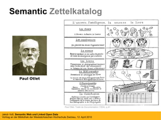 Semantic  Zettelkatalog Paul Otlet 