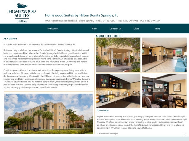 Homewood Suites By Hilton Bonita Springs Fl Hotel Ebrochure