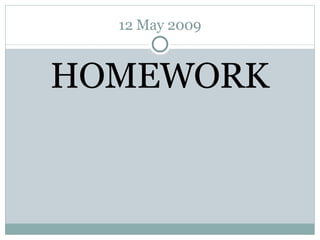 12 May 2009 ,[object Object]