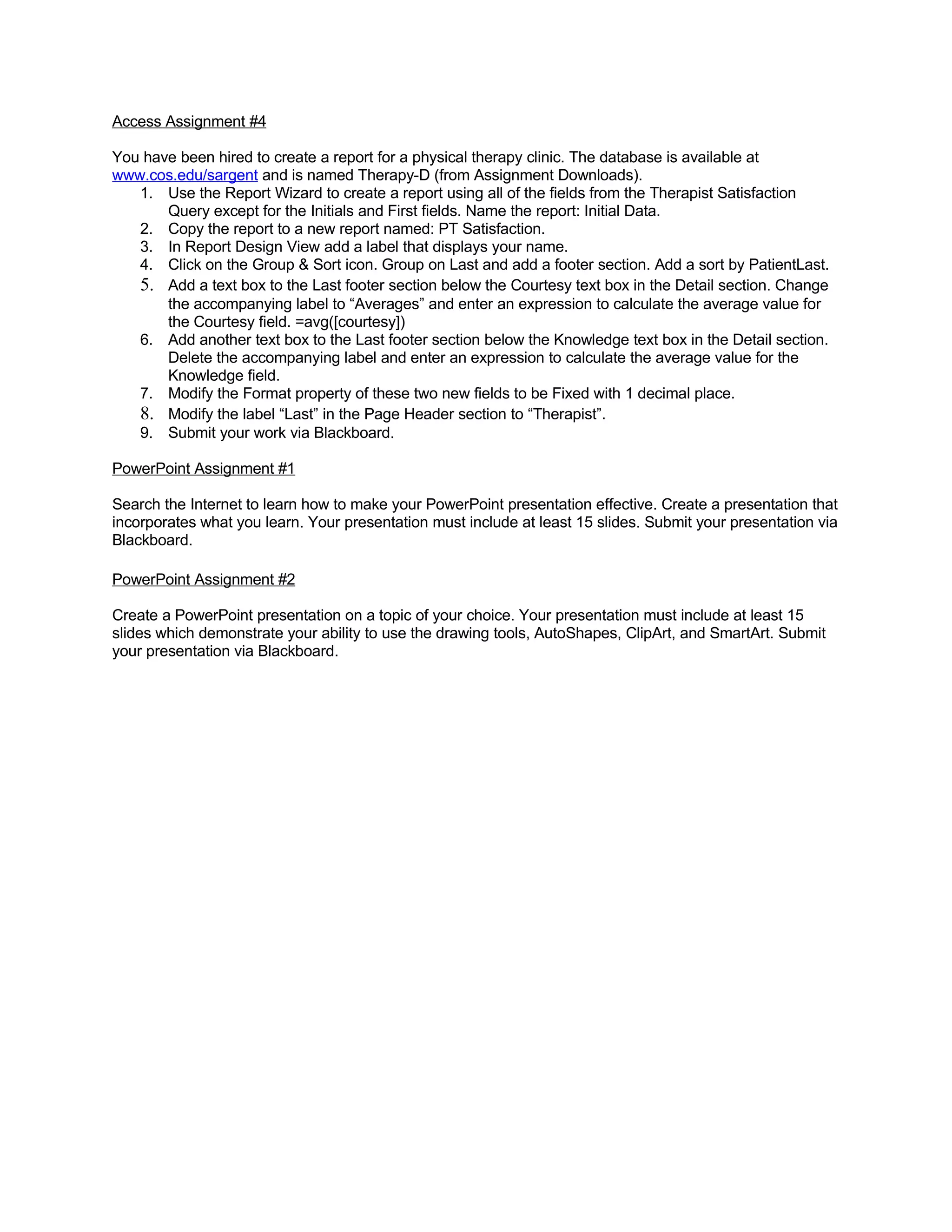 Homework   Assignments