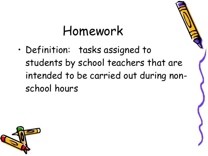 another word for homework definition