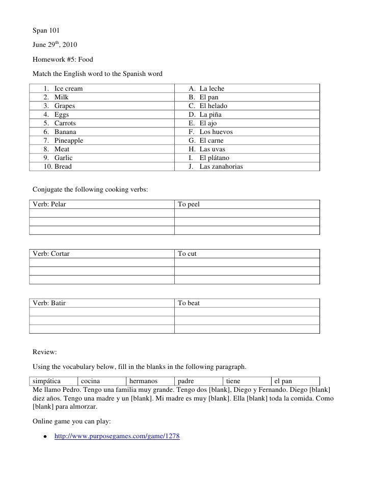 Homework5 Food