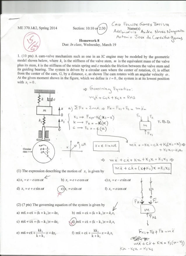 Homework8 Vibrations Of Mechanical Systems