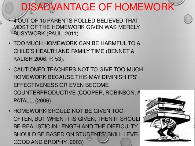 Teachers give to much homework