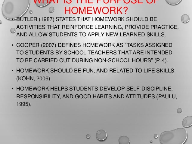 What is purpose of homework