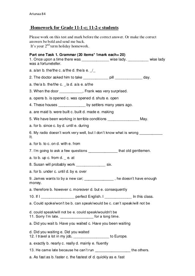 math assignment grade 11