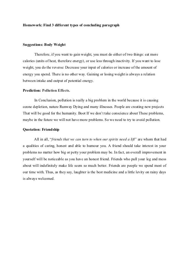 type of concluding paragraph essays conclusion examples