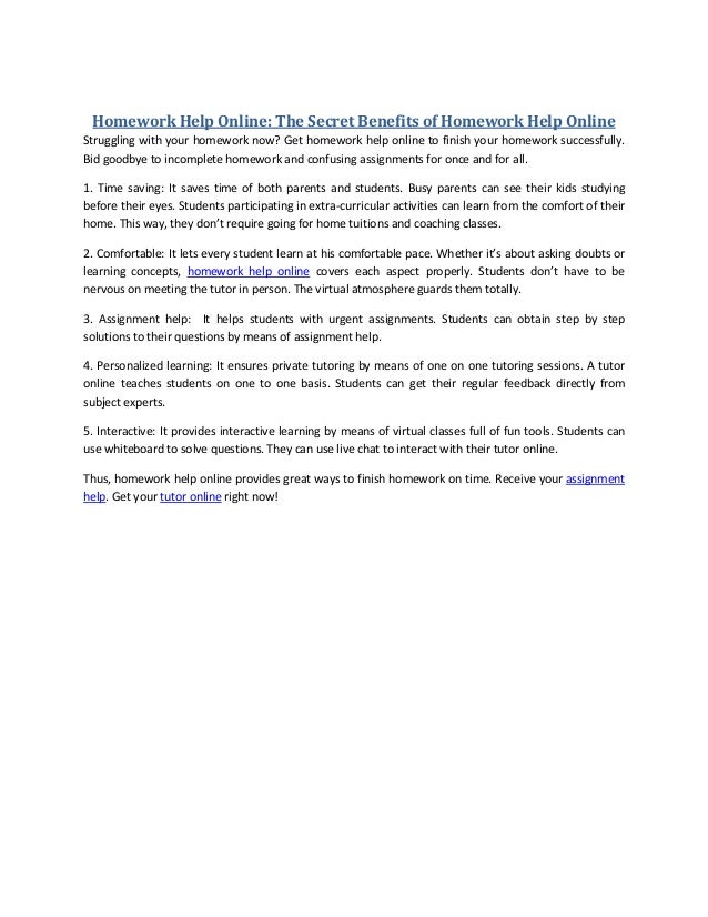 homework help secrets online tutoring