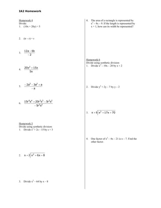 Homework Packet