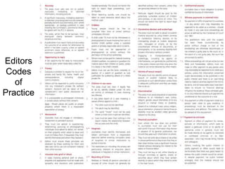 Editors 
Codes 
of 
Practice 
 