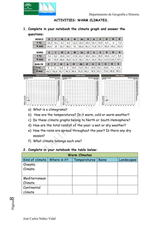 Homeworks 4 Weather and climate | PDF
