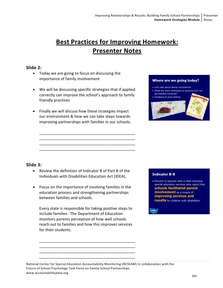 Dissertation parent involvement in homework