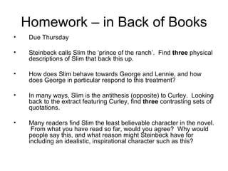 Homework – in Back of Books ,[object Object],[object Object],[object Object],[object Object],[object Object]