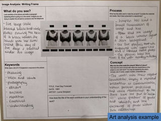 Art analysis example
 