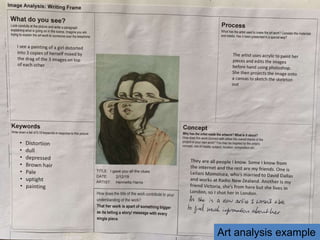 Art analysis example
 